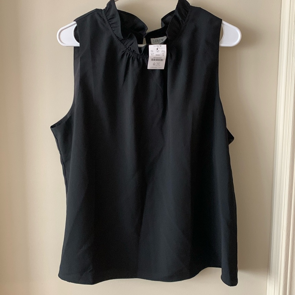 J. Crew Black Sleeveless Blouse
